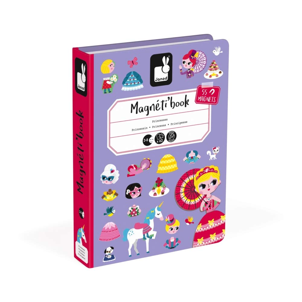 Janod J02725 Princesses Magneti'Book, Purple