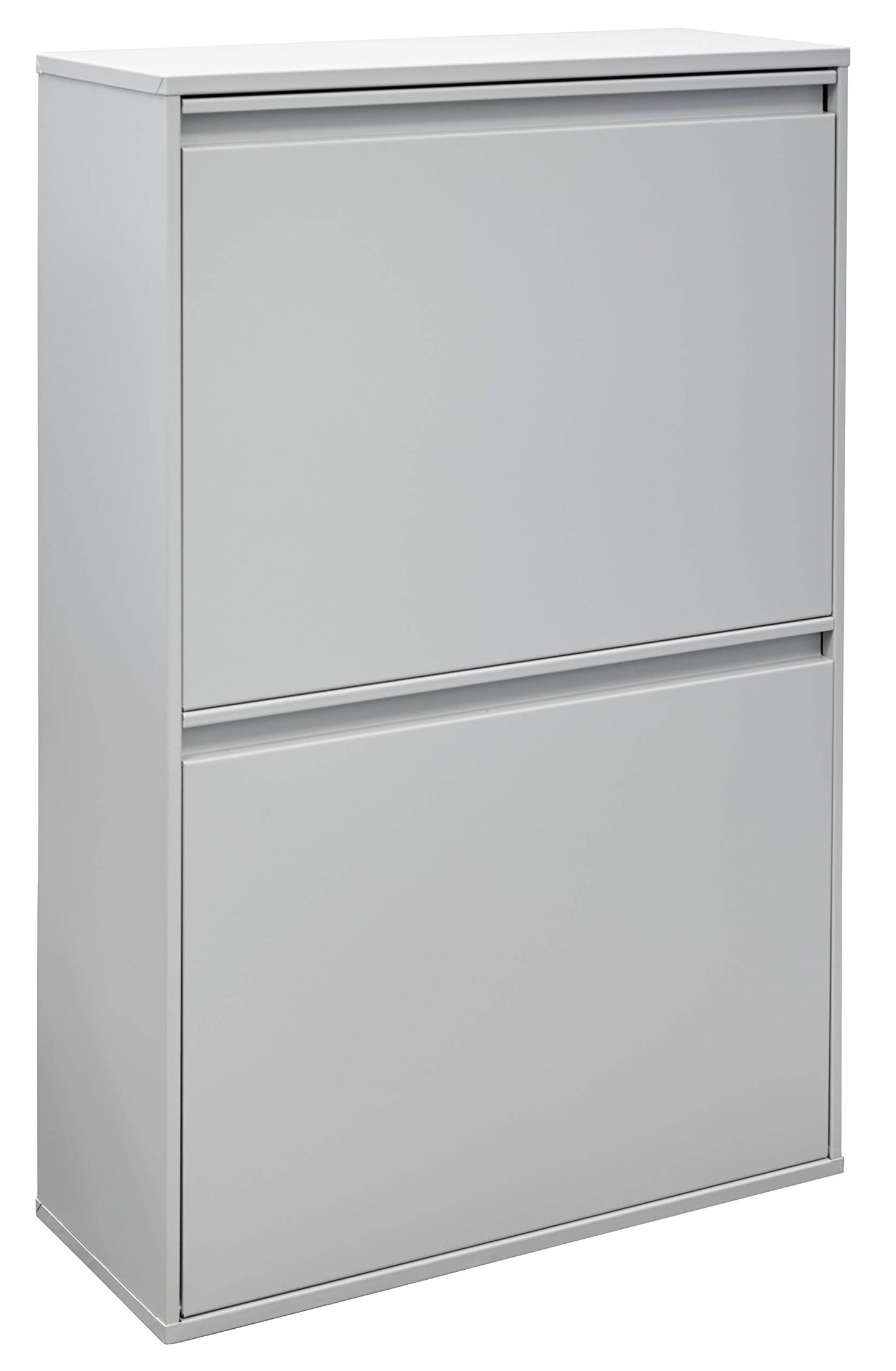 ARREGUI Basic CR602-B Steel Recycling Bin | 4 compartments for kitchen waste | 4x17L (68L) | Removable inner bins with handles | Recycling cabinet | Light grey