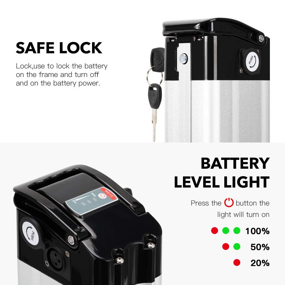 SEASON E-bike battery 36V 10.4Ah / 14.5Ah / 15.6Ah / 18.2Ah for electric bicycle compatible with Phylion/XH370-10J Zhenlong Aldi MiFa Trio.