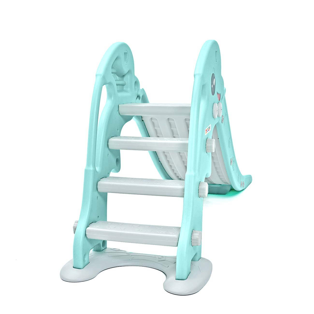 Baby Vivo Kids Slide Children's Slide Garden Slide Toddler Slide Plastic Dolphin rounded corners & edges for Indoor & Outdoor in turquoise