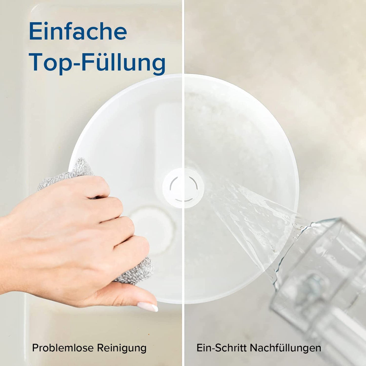 LEVOIT Top-Fill 3L Humidifier with Night Light, 360° Rotating Nozzle, Dishwasher Safe, Quiet Air Humidifier, 25H Aroma Diffuser for Bedroom Nursery Plants Baby