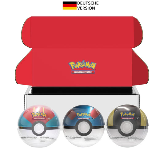 Pokémon Trading Card Game: Tin Box Bundle Poké Ball – Lure Ball, Great Ball & Ultra Ball & Trading Card Game: Top Trainer Box Crimson & Purple