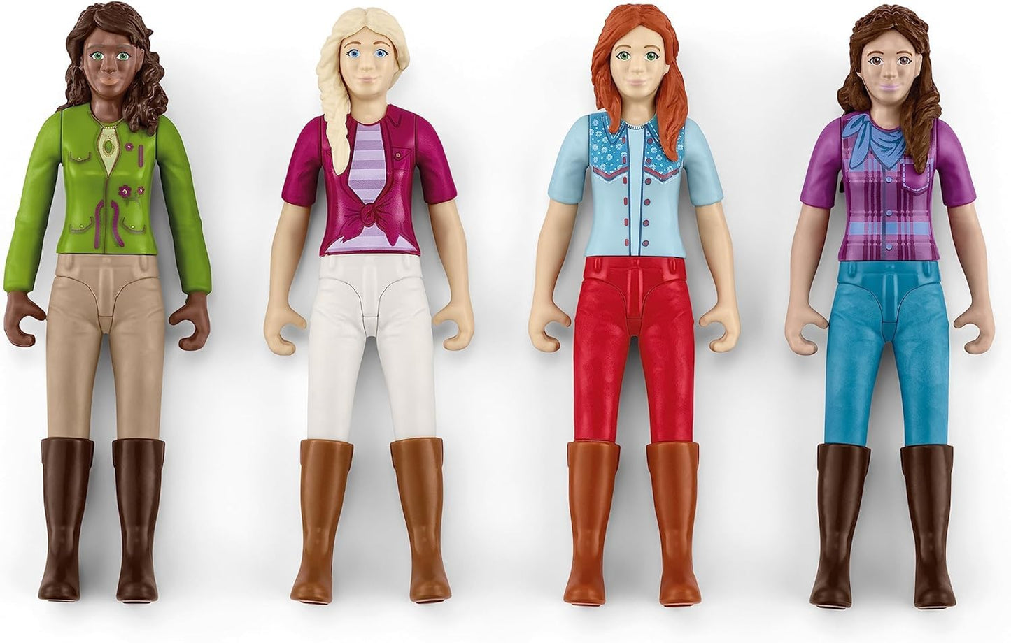 SCHLEICH Horse Club | Trail Ride 72221 | 4 articulated figures and 4 horses | great gift for girls and boys | horse toys for kids aged 5+ | 40-piece set | exclusive at Amazon