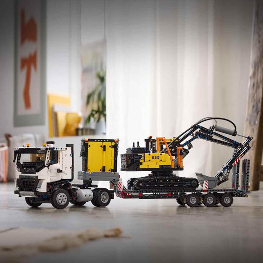 LEGO Technic Volvo FMX truck with EC230 Electric Crawler Excavator, kids toy, gift set for boys and girls aged 10+, construction vehicles toy, excavator toy set 42175