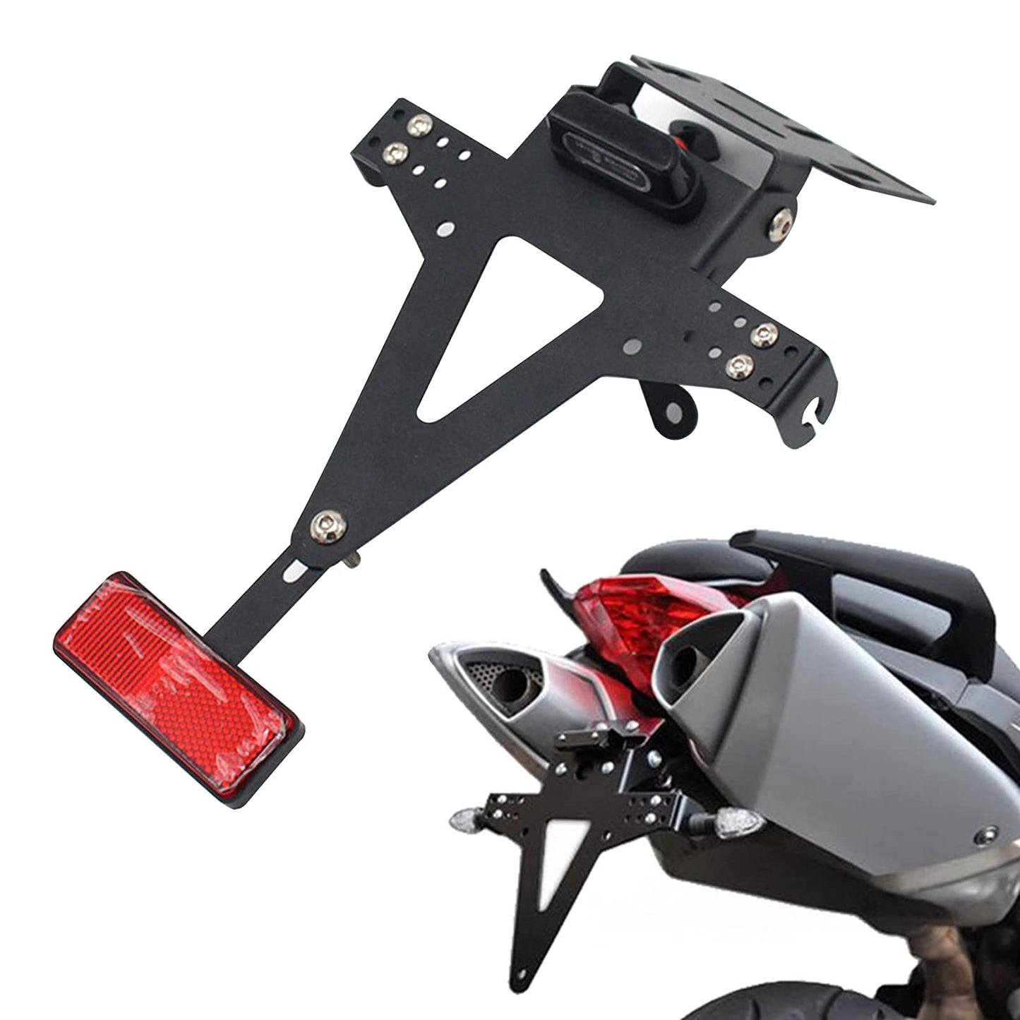 LED light motorcycle license plate holder plate holder For Universal For YZF R1 R3 R6 R15 R25 Fz6 Mt-07 Mt 07