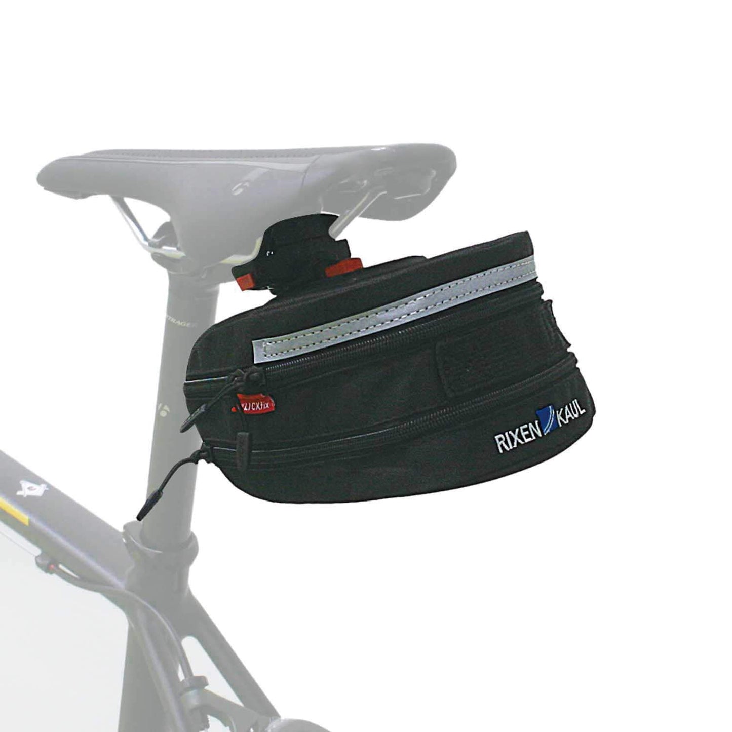 KLICKfix bike bag Micro 200 Expandable black saddle bag, 19 x 12 x 8 cm