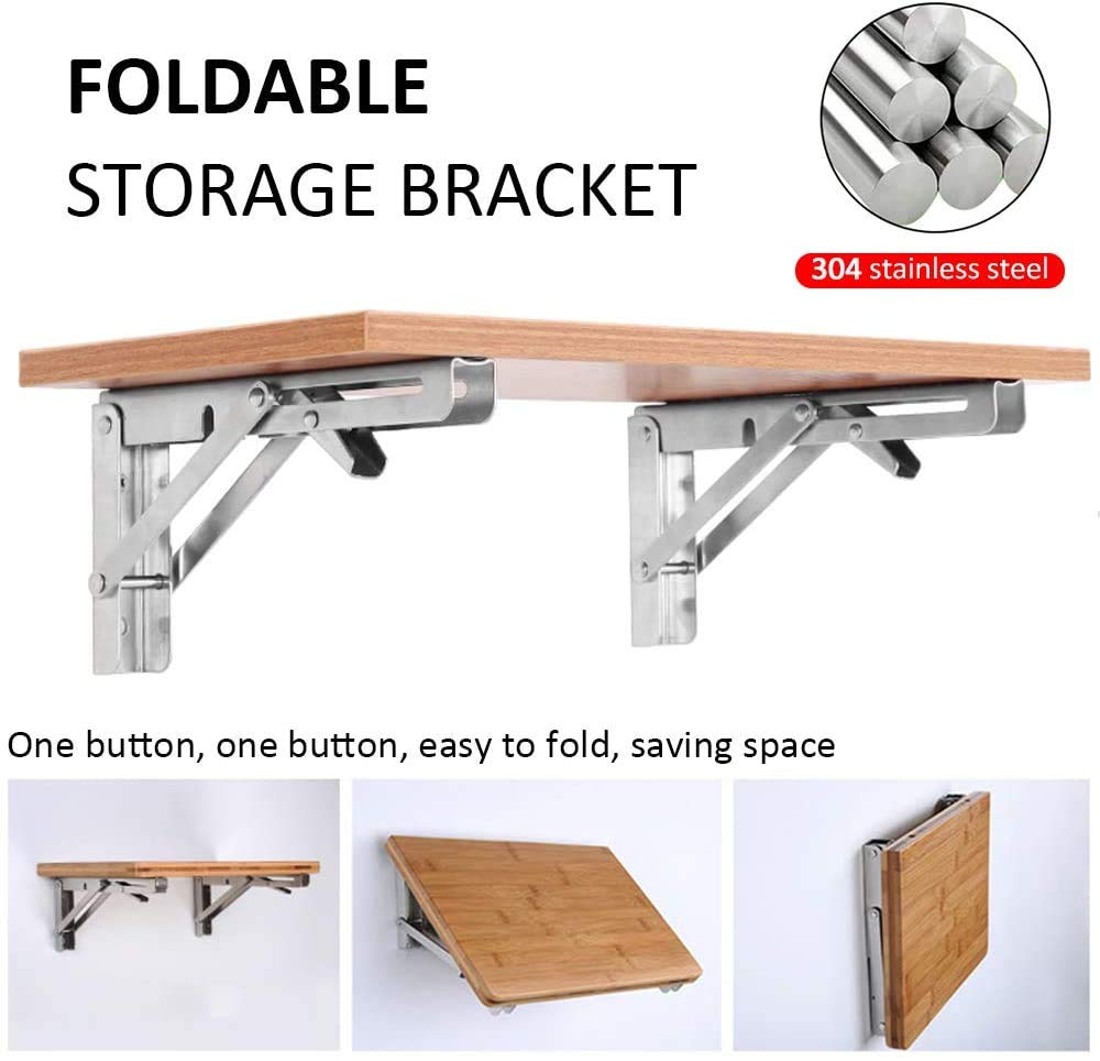 Professional folding bracket heavy duty, 300mm stainless steel folding bracket table folding shelf brackets folding bracket shelf supports for benches and shelves