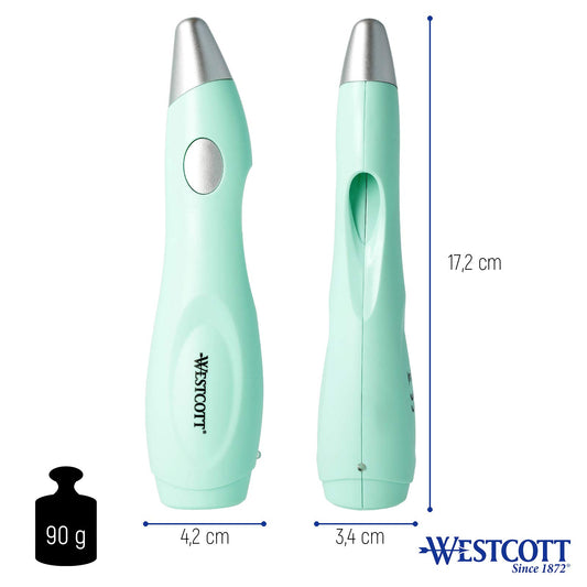 Westcott Airbrush Set for Kids | Electric paint sprayer in starter kit with 12 markers and 19 stencils | Airbrush fun for drawing and painting | With battery and USB charger | E-16800 00