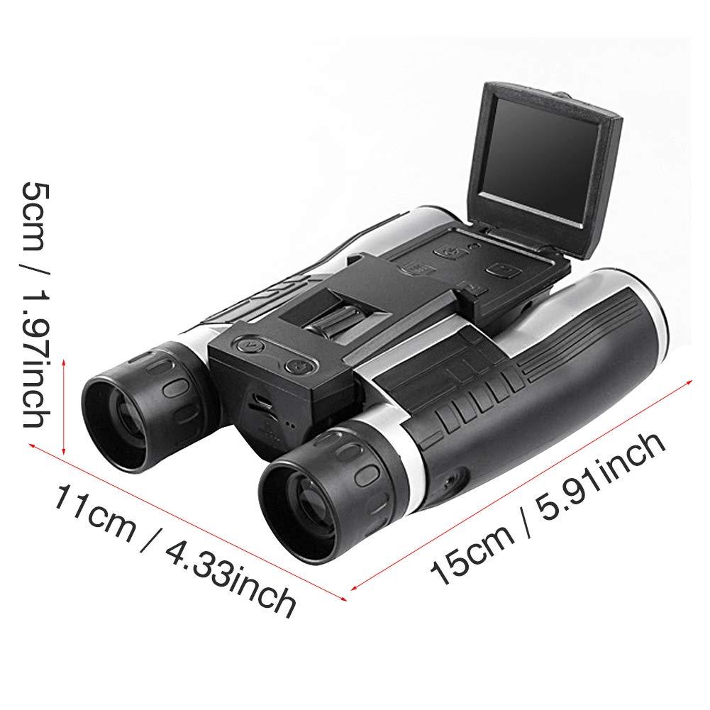Adult binoculars with camera Fs608 12X32 Digital Telescope 1080P multifunction video recording outdoors for capturing images. Binoculars with 32G storage support tripod, built-in.