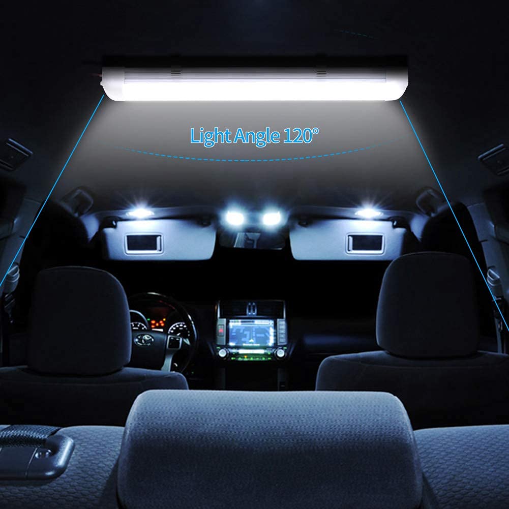 papasbox 4x 108 LED Interior Car LED Lighting, Interior Lighting 12 Volt LED Lamp 12V Light Strip Lighting, 9W Strip Interior Light, Fluorescent Lamp for Kitchen Camping RV Boat