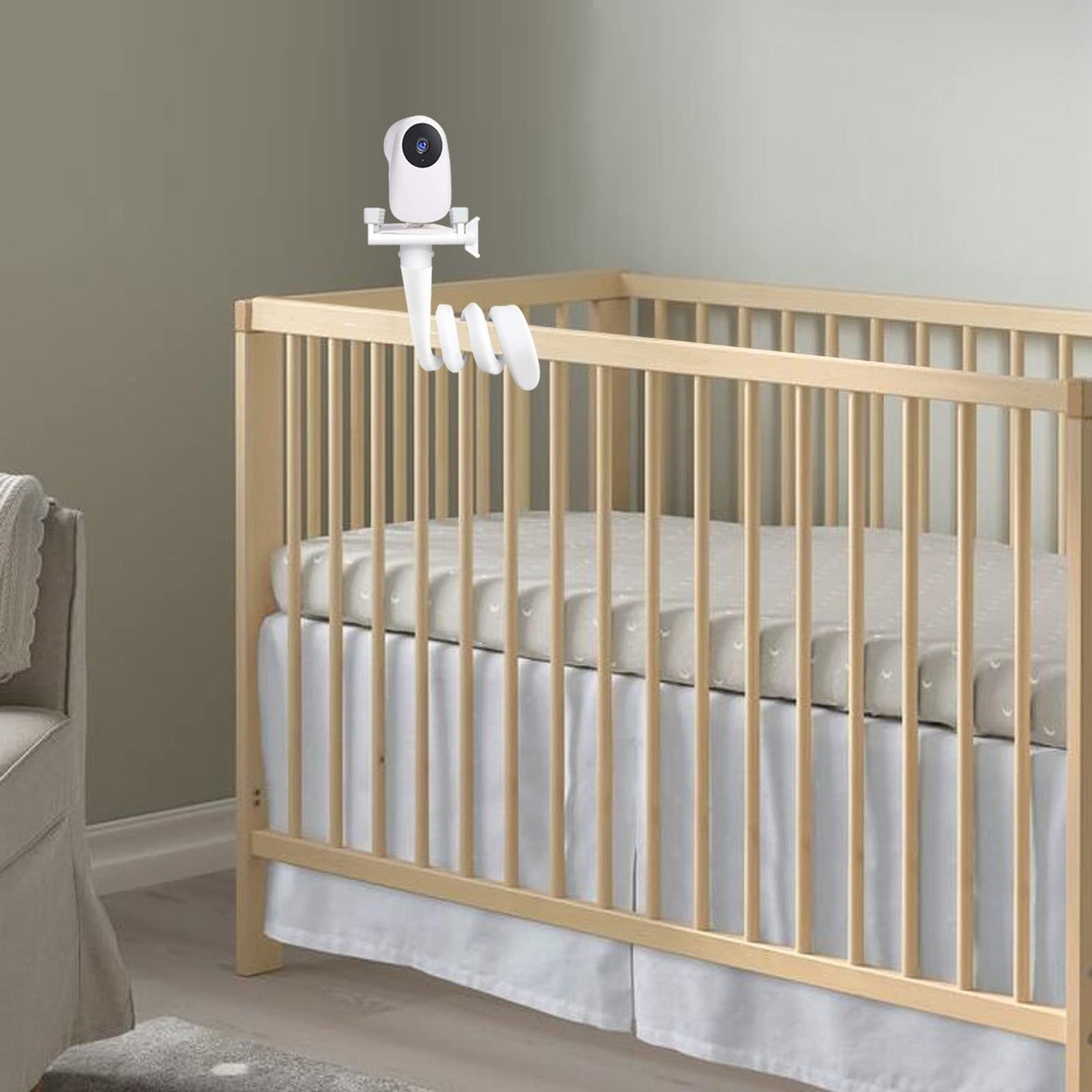 EYSAFT baby monitor mount, camera holder compatible with Philips Avent/GHB/BOIFUN/Eufy baby monitors. Smartphone holder compatible with most baby monitors.