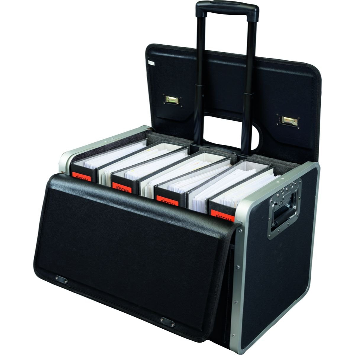 ALASSIO 45048 Trolley Briefcase Parma made of synthetic leather, black, approx. 37 x 53 x 37 cm, with 2 TSA combination locks.