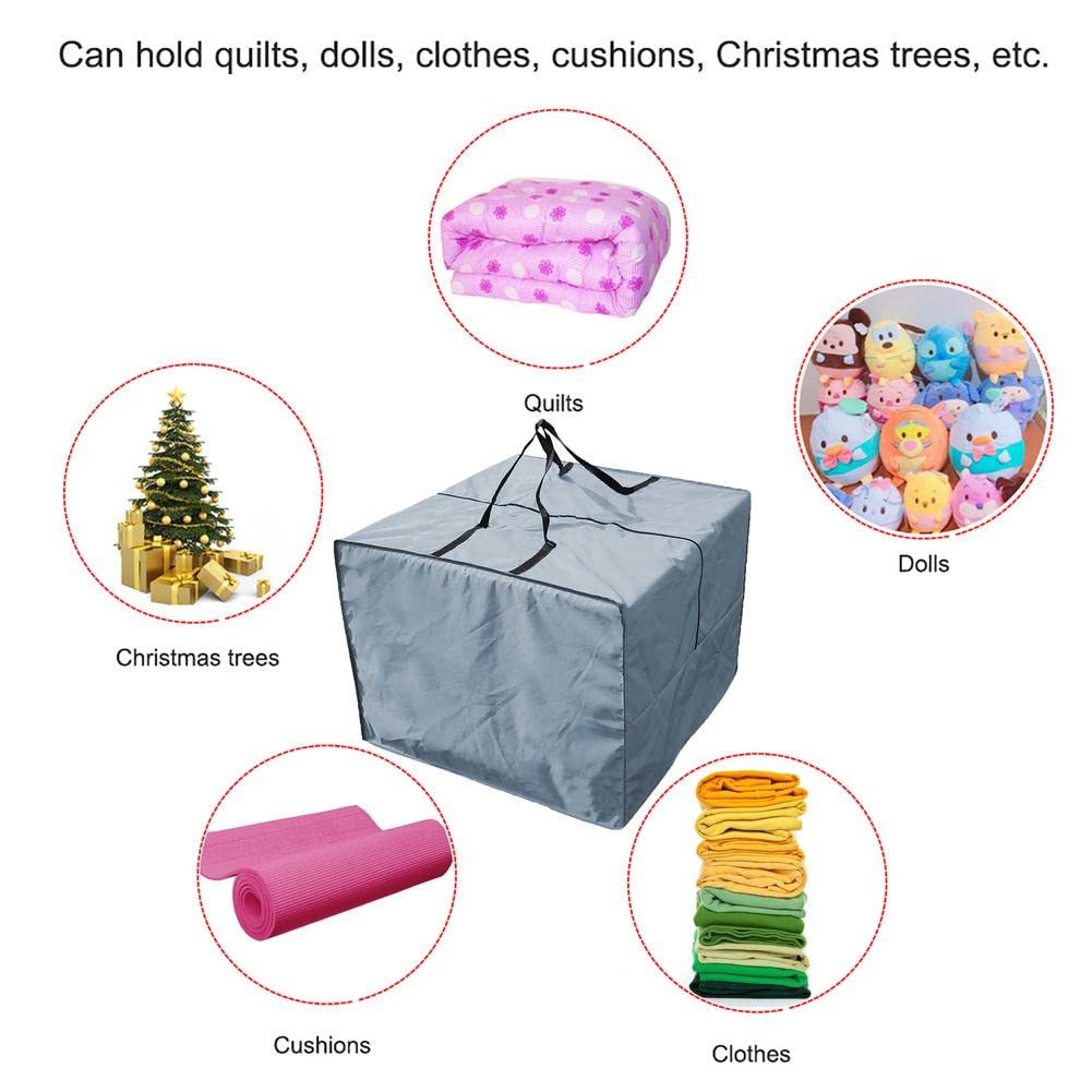 Opaltool 2PC Outdoor Furniture Cushion Storage Bag 210D Oxford Waterproof Protection Storage Bag 81x81x61cm