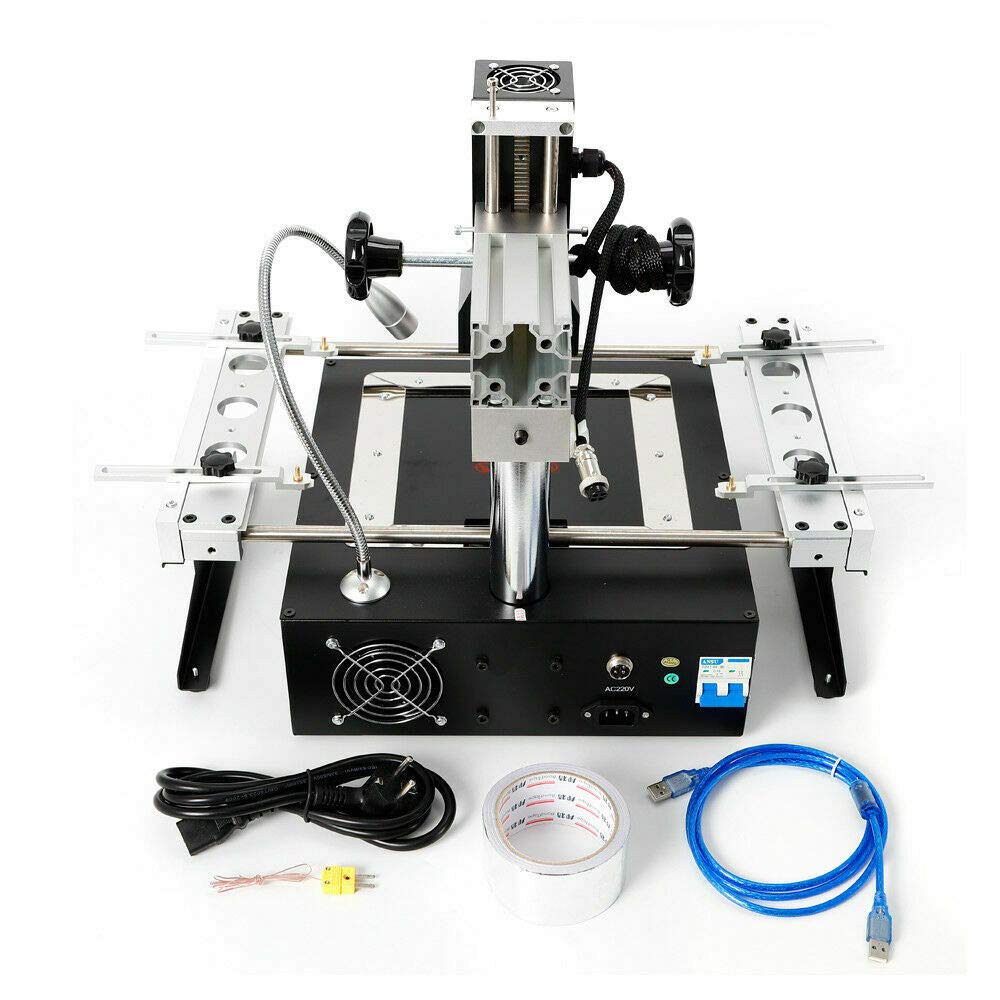 LENJKYYO Infrared Rework Station, Soldering Station, BGA Desoldering Station 800W, Workbench Welder IR6500 SMD SMT Soldering Machine Soldering Repairs 8 Segments for Increasing Temperatures (EU-Plug)