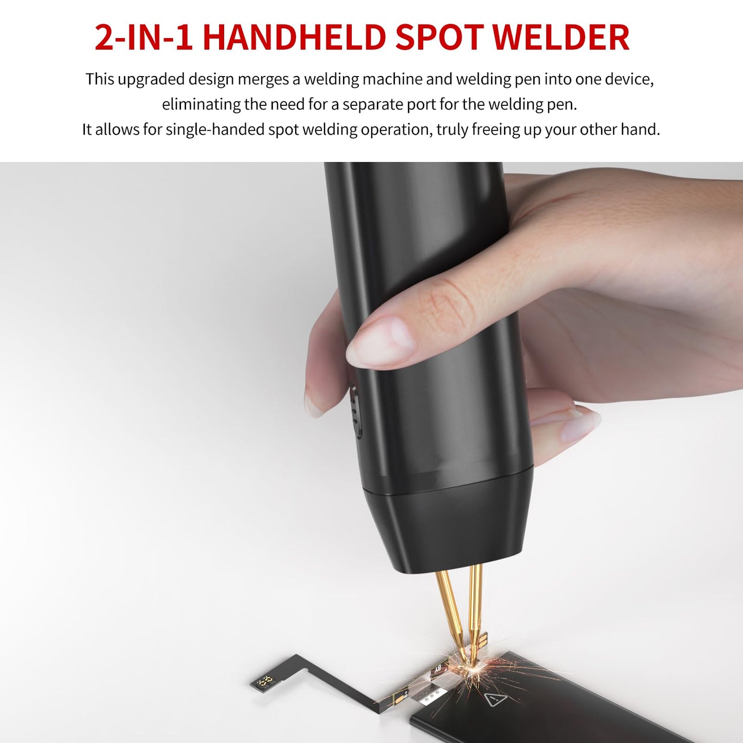 Shkalacar spot welder, portable battery spot welder with automatic and manual modes, 11 adjustable levels, mini spot welder for welding batteries.