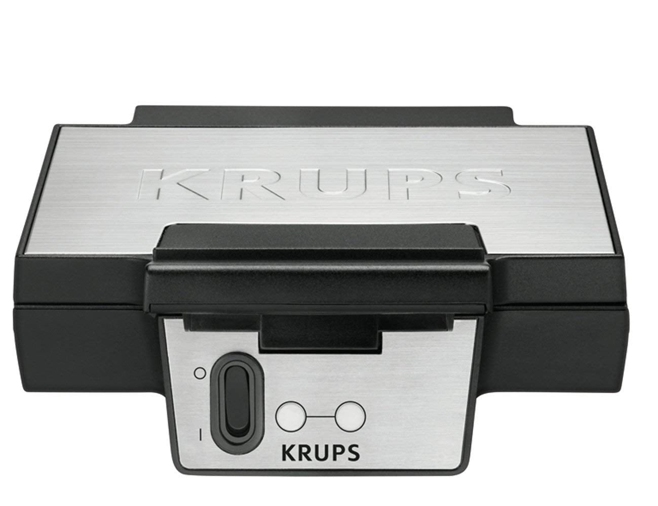 Krups Waffle Maker FDK251, Double Waffle Iron, 2 Belgian Waffles at once, Non-Stick Plates 850W | Black & WMF Kult X Mix & Go Mini Smoothie Maker, Shake Mixer 300W