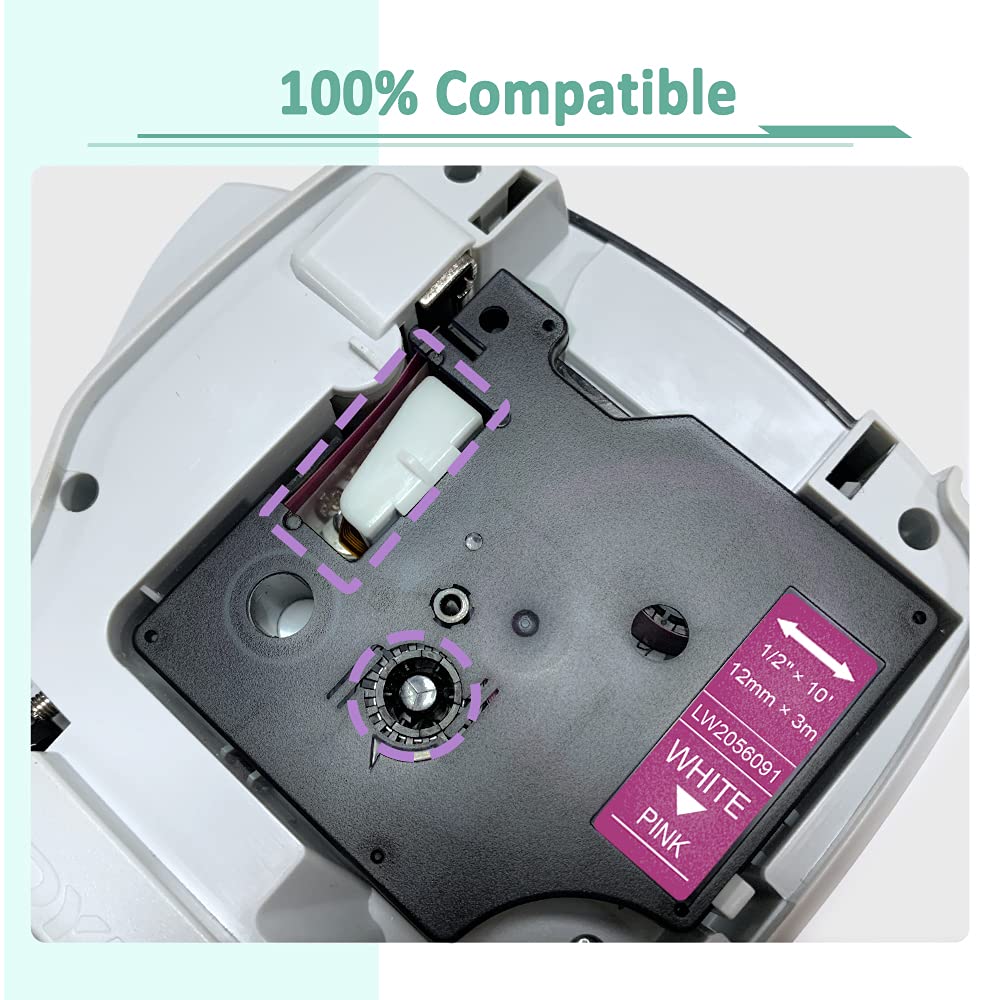 6x Labelwell 12mm Compatible Label Tape Replacement for 45013 COLORPOP 2056086 2056090 2056091 2056094 2056098 Tape for COLORPOP LabelWriter 450 DUO LabelManager 120P 160 210D 360D 420P 500TS
