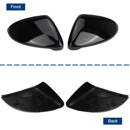 1 Pair Mirror Covers Replacement for VW Golf MK7 MK7.5 R GTD VII 2013-2018, Car Mirror Caps Exterior Mirror Cover Rearview Mirror Cover Replacement for VW Touran 2016 2017 (Black)