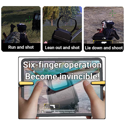 Ozkak Tablet Game Controller Rapid Fire Mobile Trigger Joystick Gamepad for PUBG COD iPad Android