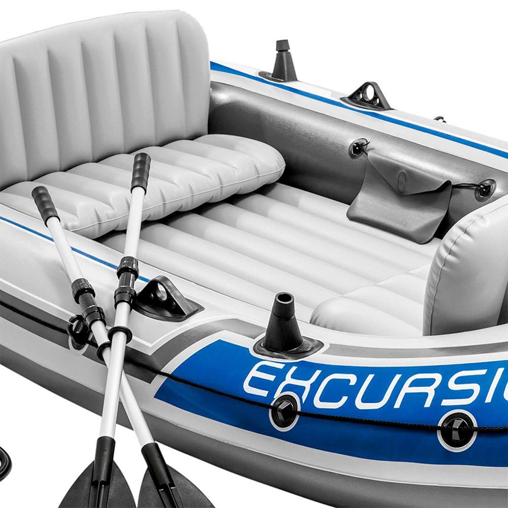 Intex Excursion 4 Set Inflatable Boat - 315 x 165 x 43 cm - 3-piece - Multicolored