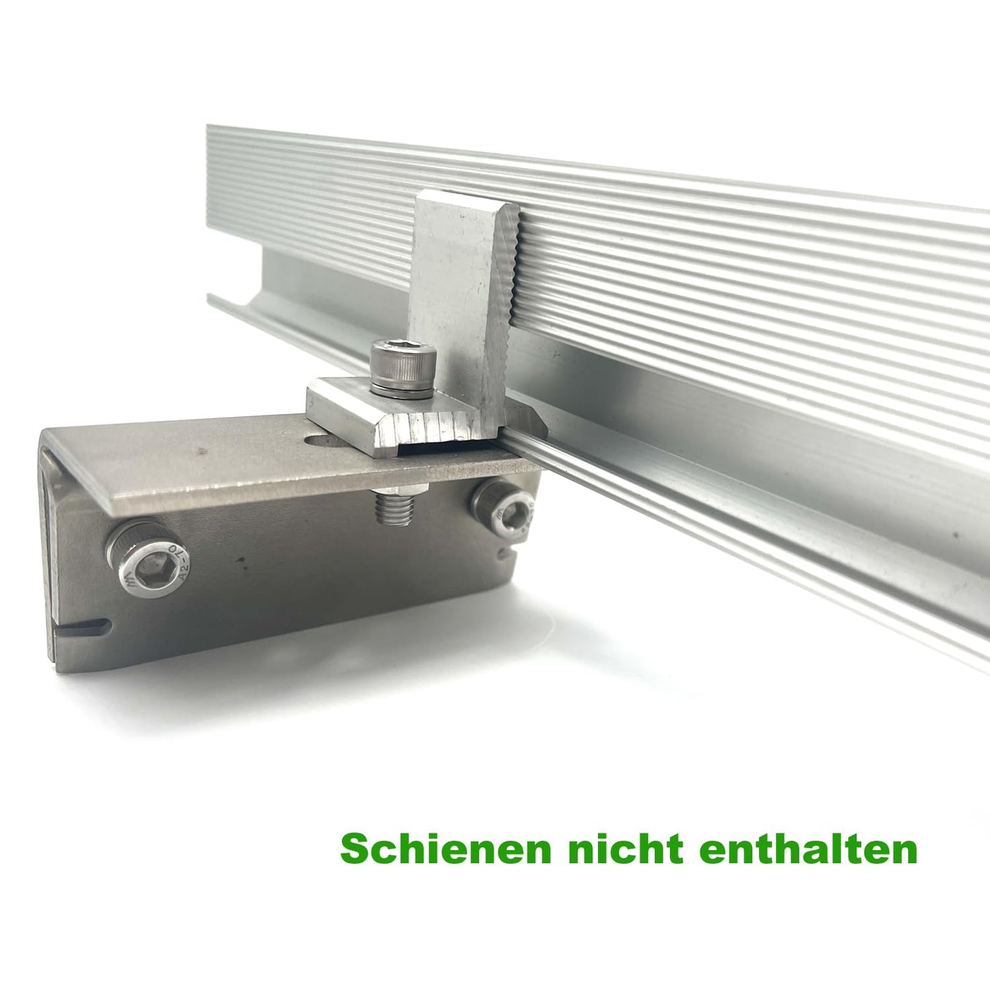 4PCS standing seam roof clamp with stabilization clip, standing seam roof clip, stainless steel solar mounting clamp.