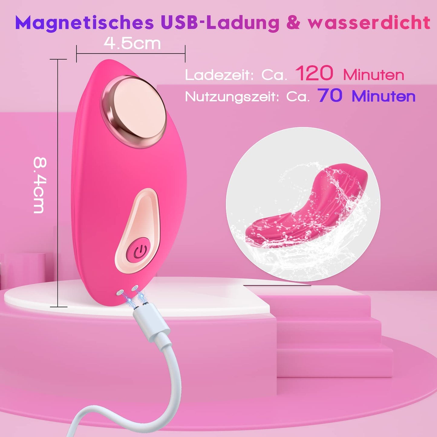 Butterfly vibrator with app & Bluetooth for her clitoris vagina. Portable remote control mini slip vibrators with 10 vibration modes. Quiet but powerful stimulator sex toy with magnetic clip for women.