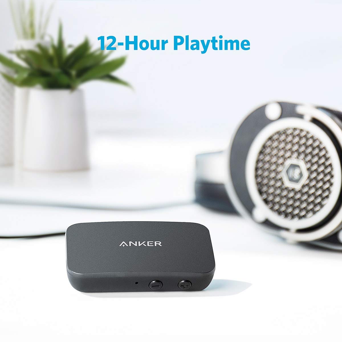 Anchor Soundsync Bluetooth Receiver for music with Bluetooth 5.0, 12-hour battery life, for car, home, headphones, and speakers.
