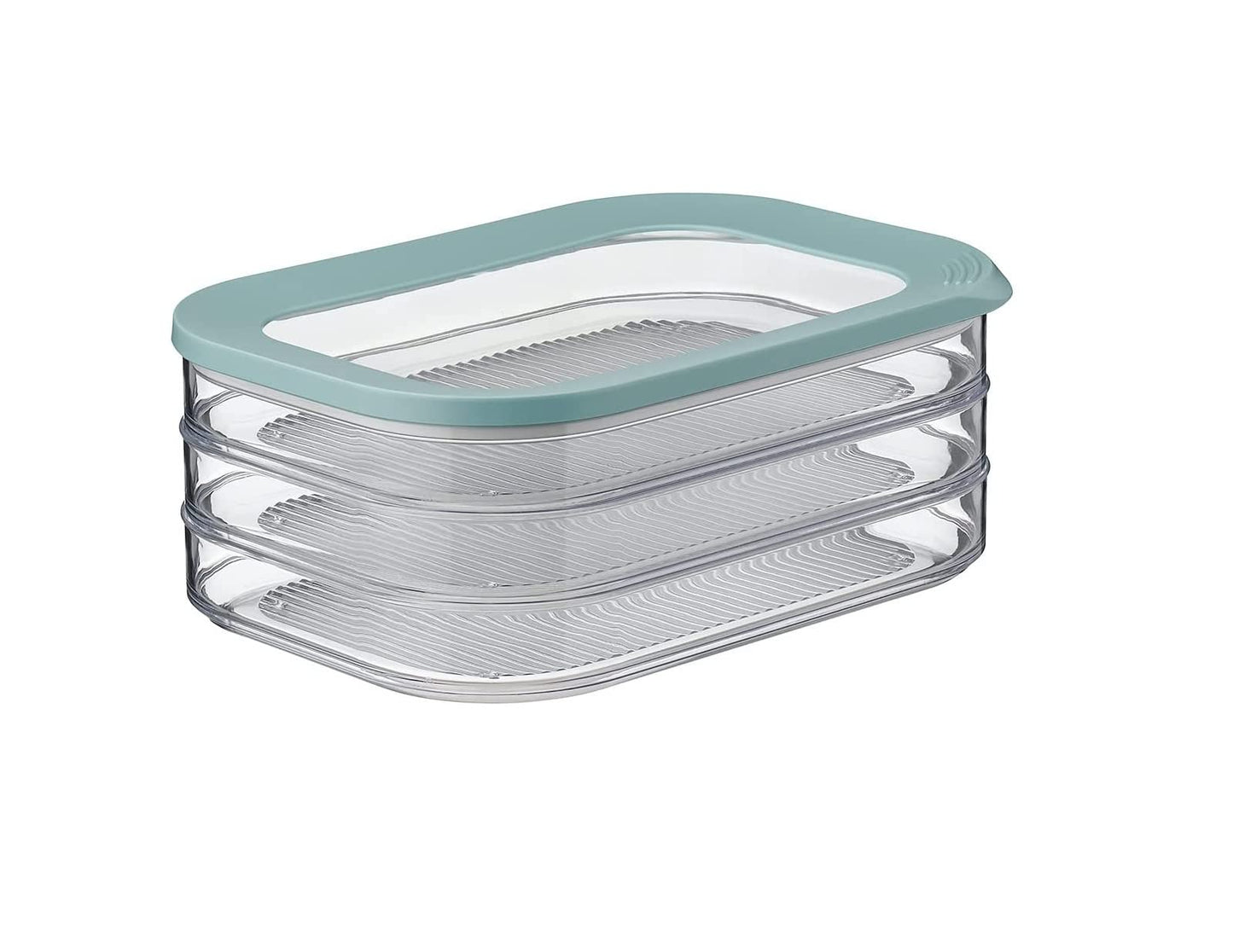 Mepal 2-piece Fresh-keeping container Starter Set Meat and Cheese Modula storage container - ideal for storing food - dishwasher safe, Nordic Green