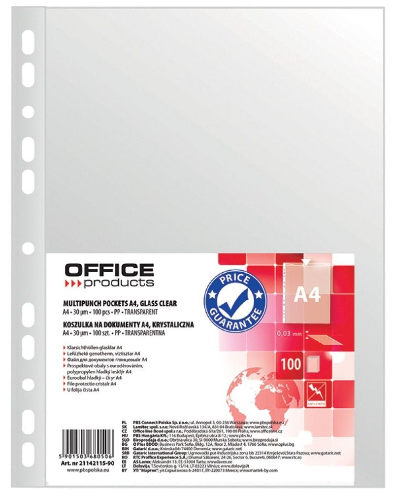Amazon Basics A4 Document Folder, Black & OFFICE PRODUCTS Brochure Sleeves /100 pieces/Din A4