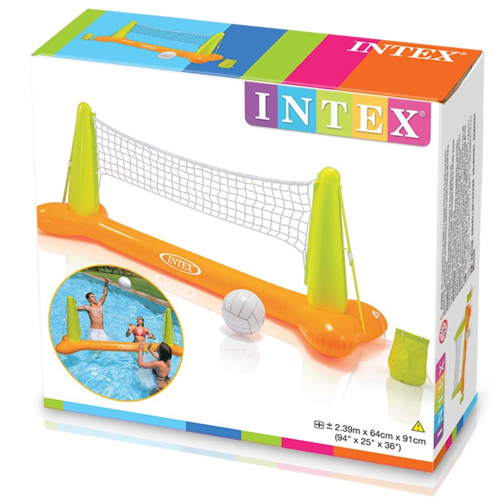 Intex Water Play Floating Hoops, Multicolor, 67 x 55 cm (Floating Hoops - Game + Pool Volleyball Game!)