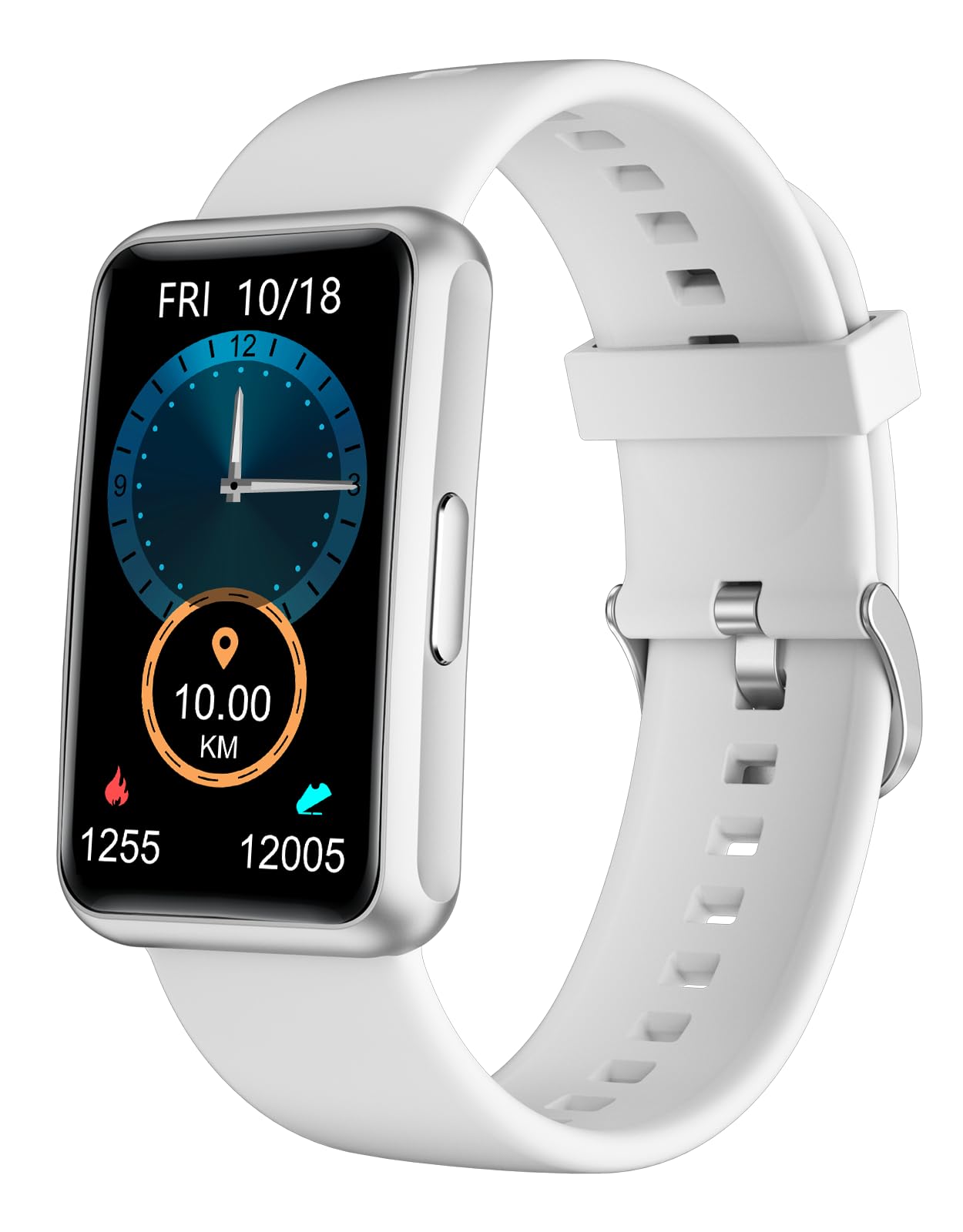 HUAKUA Pedometer Watch (No app and phone needed) 1.47 inch Touchscreen Simple Smartwatch Fitness Tracker with Calorie Counter, Sleep Monitor, Stopwatch Waterproof IP68, Timer Fitness Watch for Walking Running