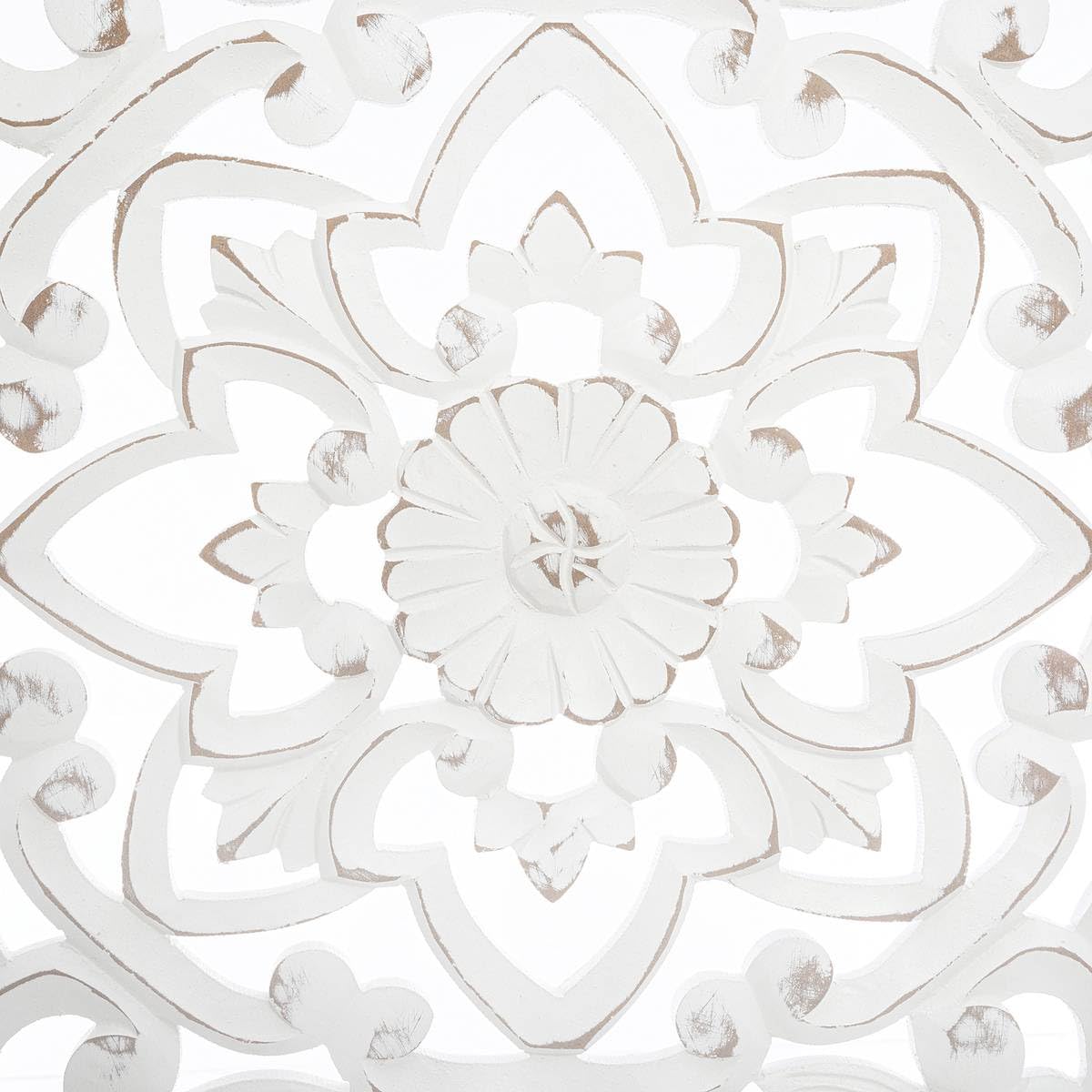 Atmosphera - Wall decoration "Fanny" - carved wood 85 × 45 cm - White