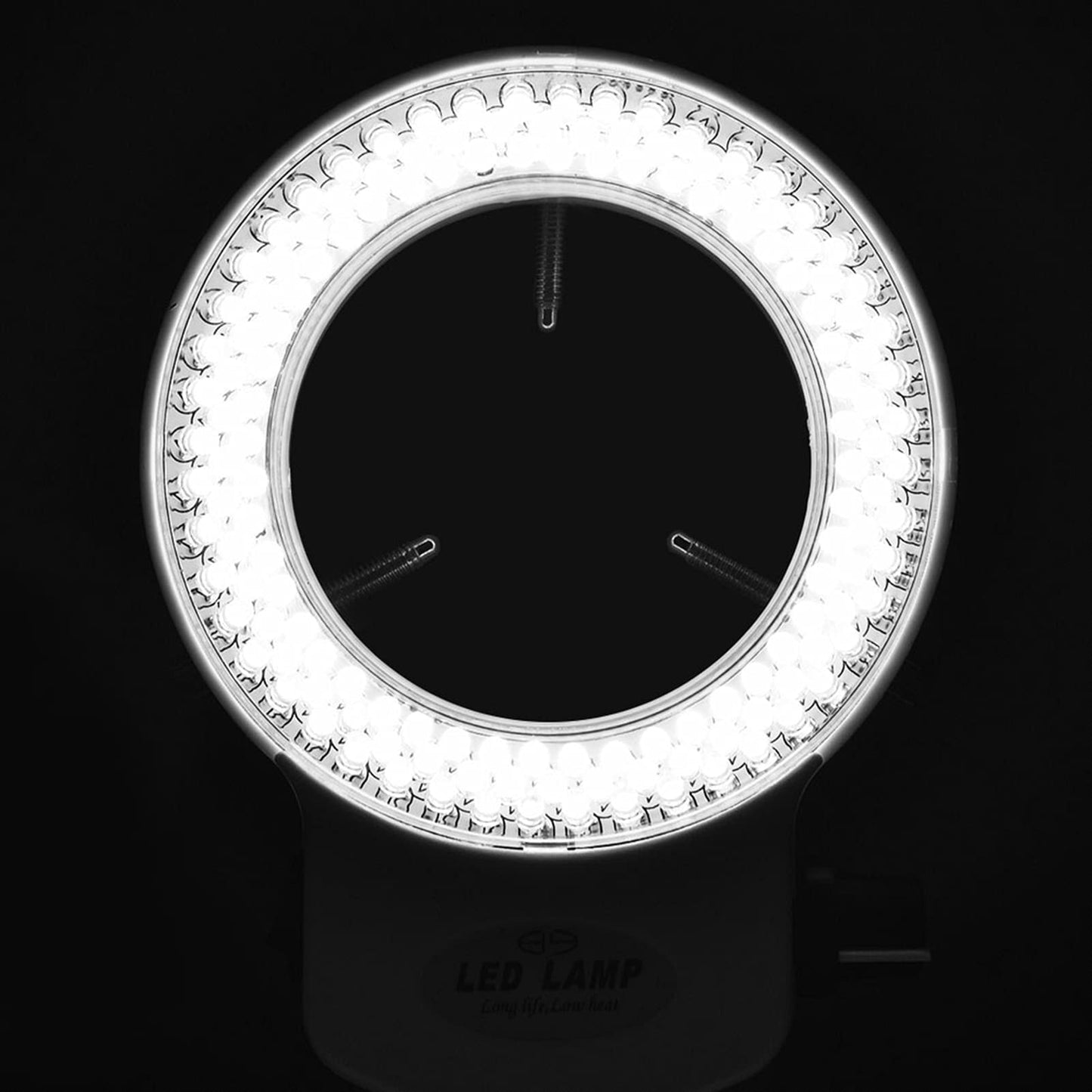 Microscope Camera 144 LED Beads Light Source Brightness Adjustable Ring Lamp (White EU Plug 110-220V)