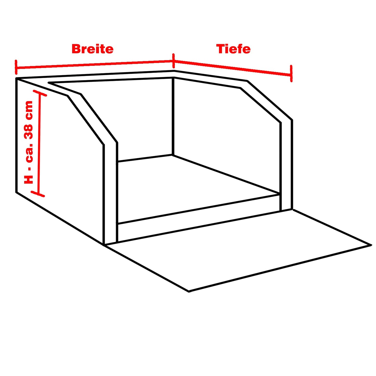 CopcoPet Backseat Dog Car Seat Auto Dog Bed Dog Bed Transport Bed Car Seat Cover (55 x 105 x 38 cm, Black)