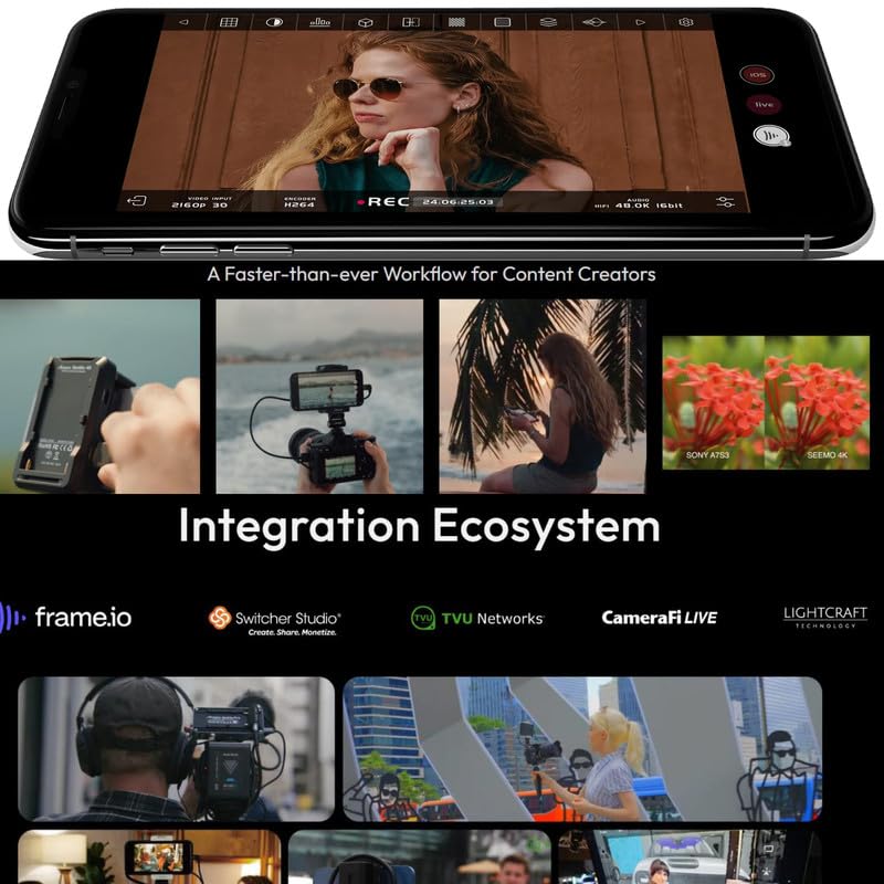 Accsoon SeeMo 4K Video Transmitter Monitoring Adapter streams 4K HDMI video to iOS devices like iPad/iPhone/cameras for monitoring/recording/live streaming. (Black)