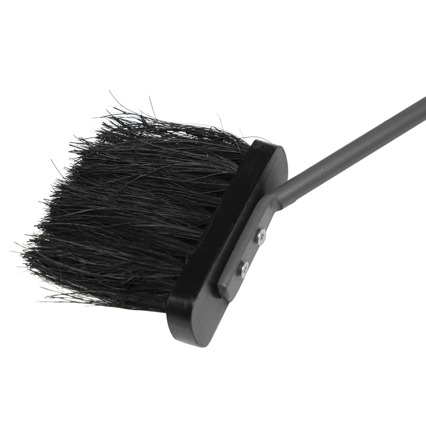 raik Fireplace Tools Gustav 3-piece set made of steel Fireplace utensils in anthracite grey Fireplace set with wooden handles shovel broom and poker 60x23x17 cm