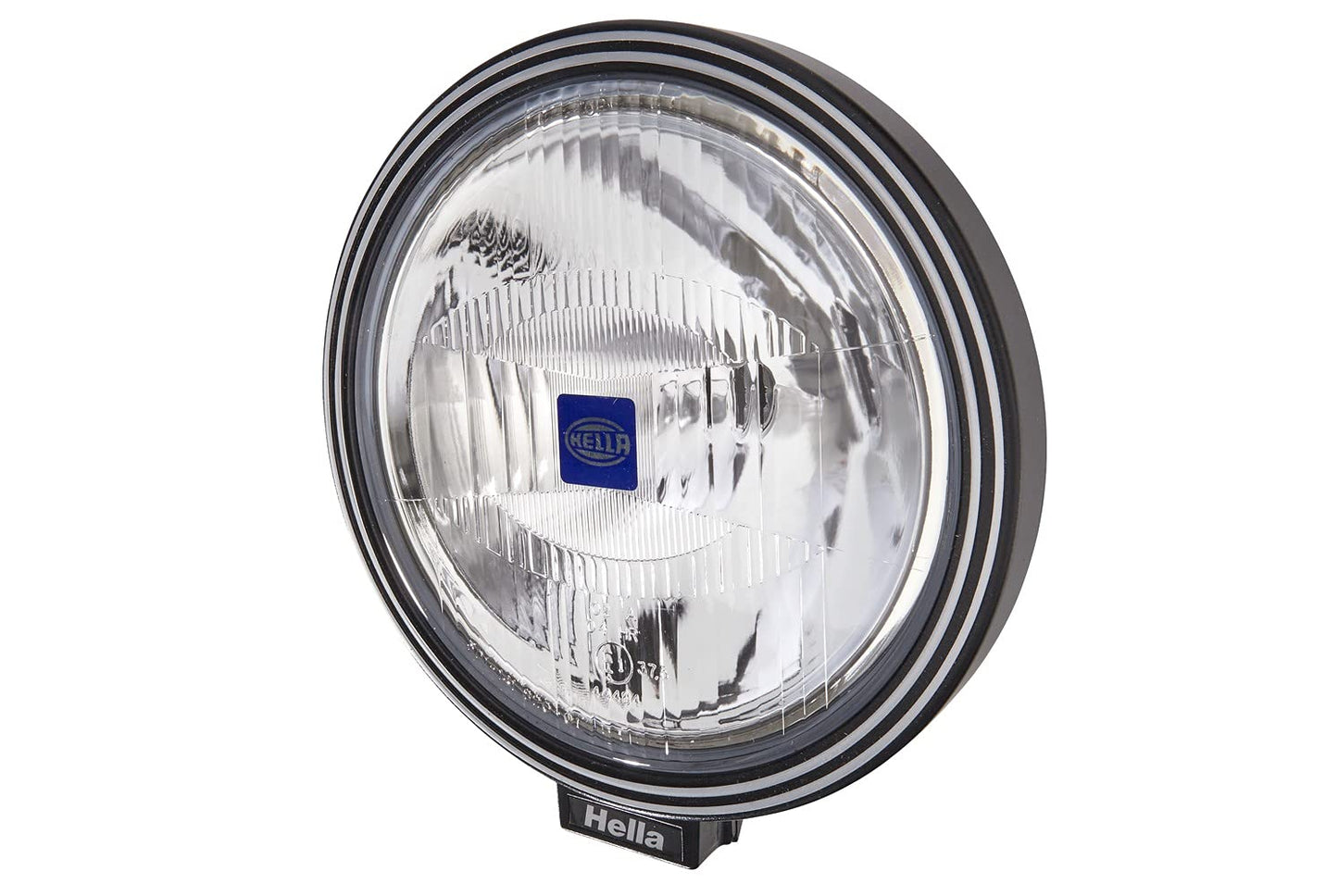 HELLA Rallye 3000 Round Auxiliary Lights 12V - 24V Halogen 24W with ECE approval, with cap. High beam headlights for trucks, SUVs, pickups, off-road 4x4 vehicles - 1F8 006 800-051.