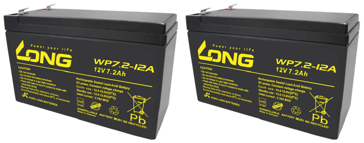 2X replacement battery for 12V 7.2Ah compatible stairlift seat lift Flow 1 2 Minivator 950 2000 Acorn Superglide 120