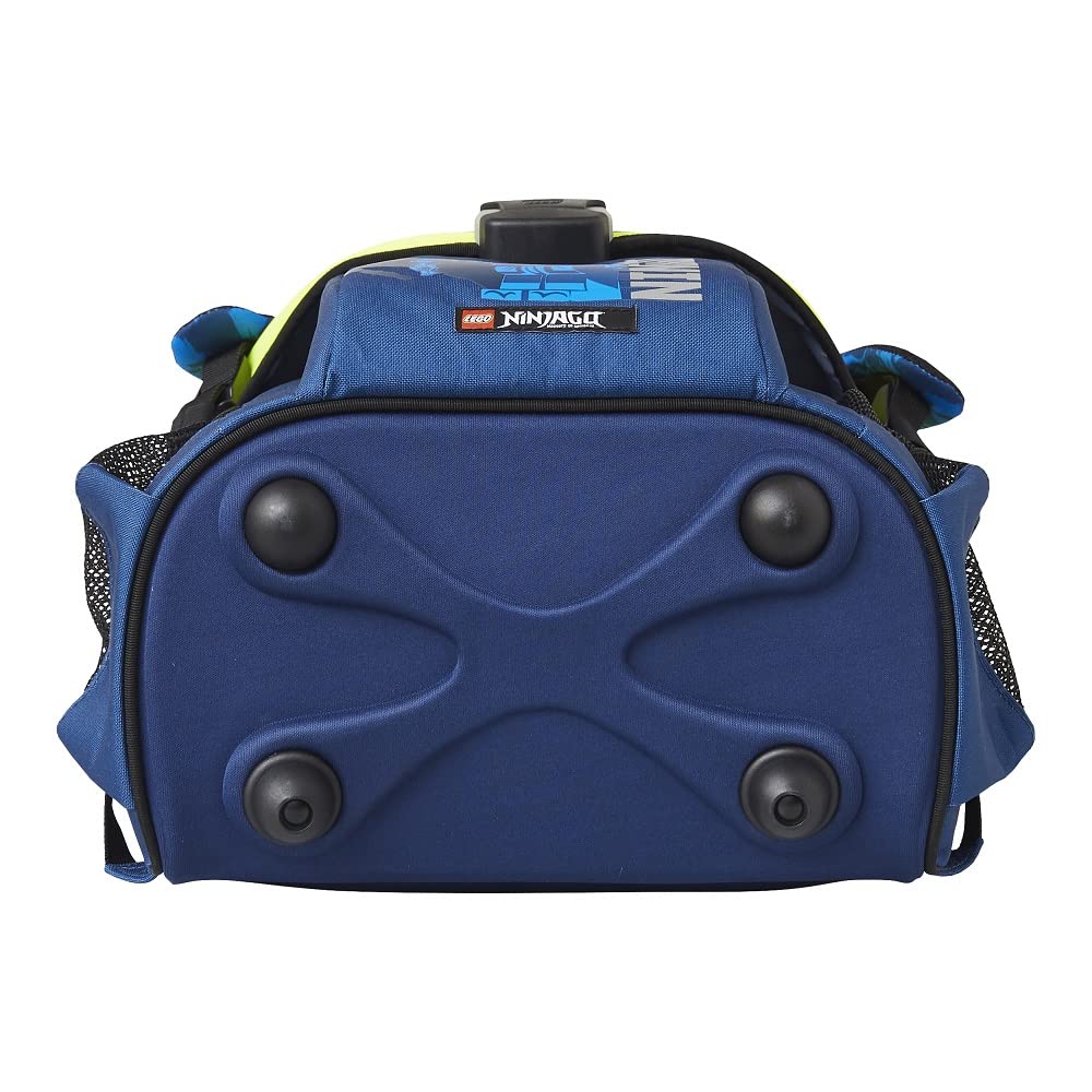 Familando Lego Ninjago backpack set 5 pieces. Easy school bag Jay with filled pencil case, gym bag, rain cover, and large sports bag Blue Ninja Jay.