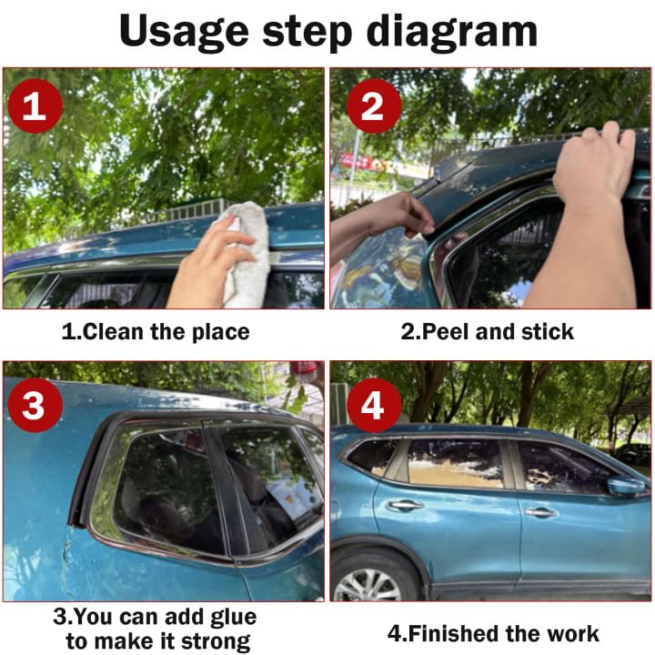 J Shape RV Gutter, 2.5M Adhesive Back, Roof Rain Diverting Strip for RV, Truck, Motorhome, Boat, Car, Van, Door, Camper
