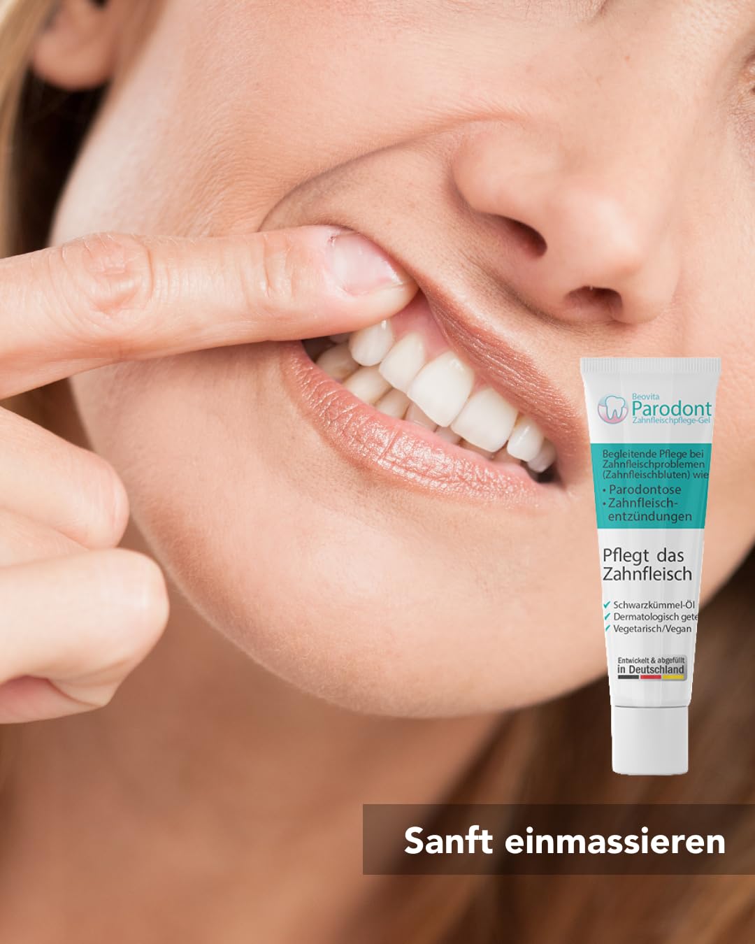 Parodont gum care gel 5 x 10ml - Antibacterial & anti-inflammatory - Vegan, with black cumin, reduces gum bleeding - Suitable for pregnant women & children - Dermatologically tested.