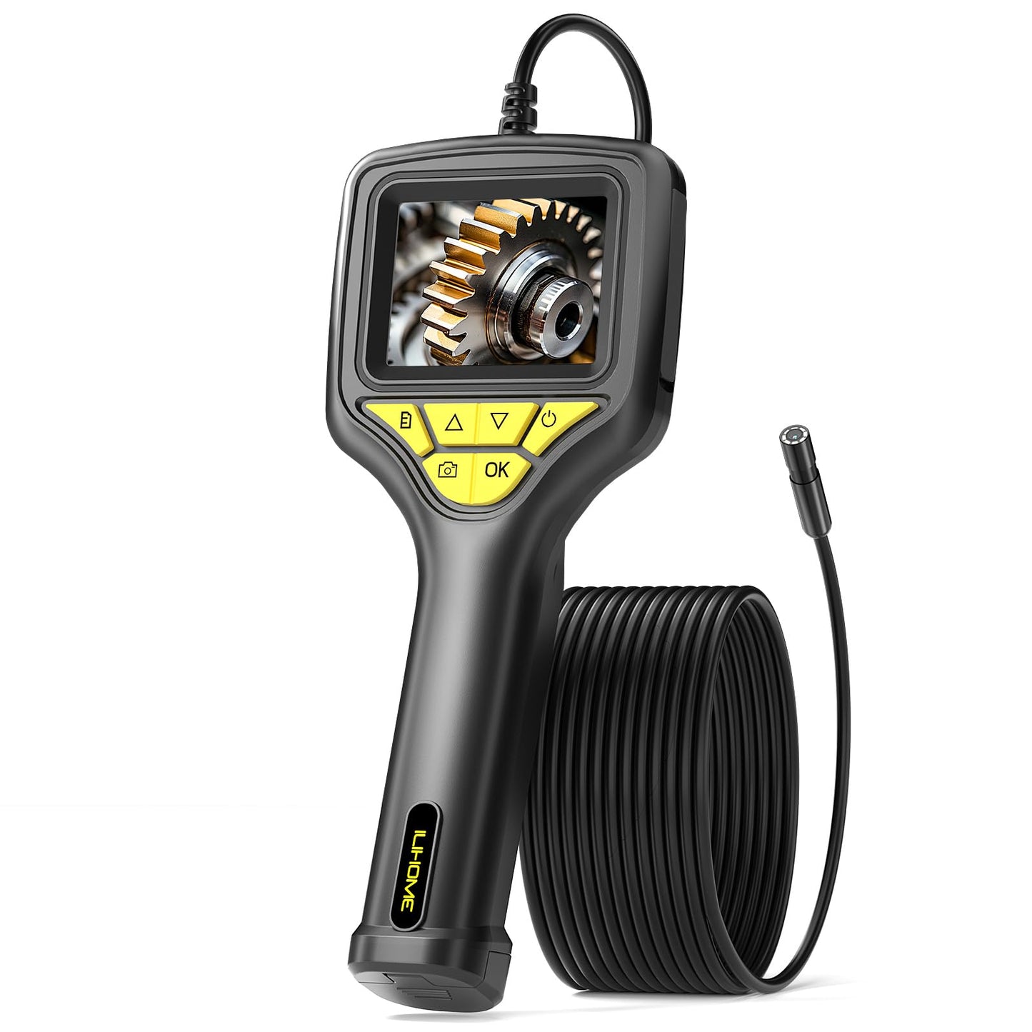 Z35 ILIHOME Endoscope Camera with Light 10m, 1080P HD Inspection Camera, 2.8 Inch IPS Screen Pipe Camera Snake Camera Home Inspection Tool