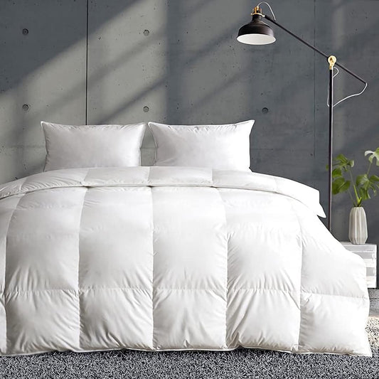 APSMILE Down Comforter 240x260 Winter Extra Warm Duvet 100% Cotton, Winter Duvet with Premium Goose Down, Fluffy Feather Duvet 380gsm without Live Plucking, Thermal Certified