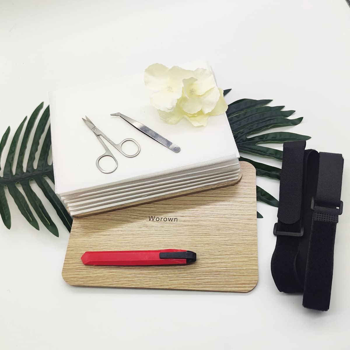 Worown Flower Press Set Pro (16x21cm) • 6 layers flower press made of natural wood • With instructions & gift box • For DIY crafting (Brown)