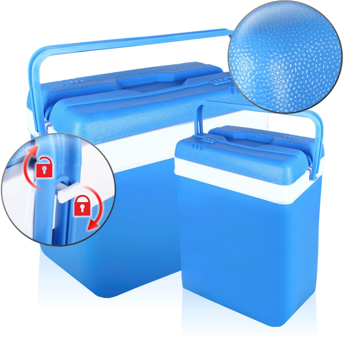 2-piece set cooler 15L & 35L insulated box cooler bag camping thermobox insulated bag Blue