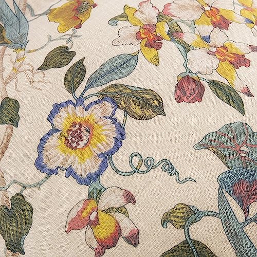 Makimoo outdoor dining chair cushions, comfort patio seat cushions, 110 x 52.5 x 11.5 cm, single frame and zipper (Khaki Blossom Essence, 4)
