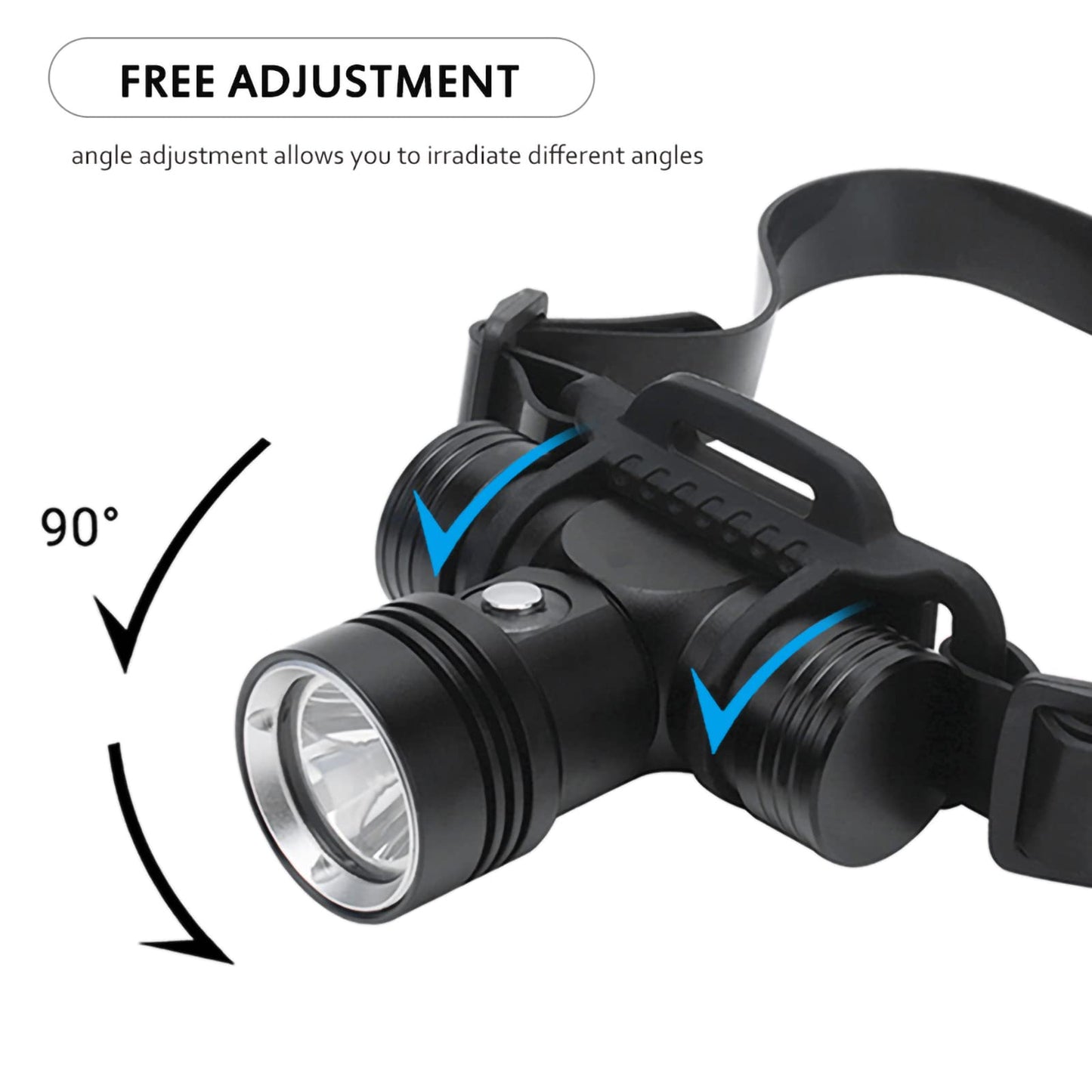 LUXJUMPER diving headlamp USB rechargeable super bright 5000 lumens 3 modes headlight underwater 60M IPX8 waterproof dive lights swim spotlight with 2 * 18650 batteries & charger
