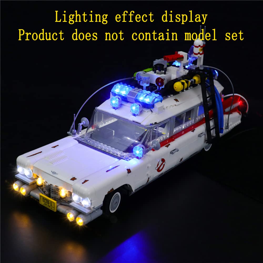 GEAMENT LED Light Kit Compatible with Lego Ghostbusters Ecto-1 - Lighting Set for Creator 10274 Building Model (Model Set Not Included)