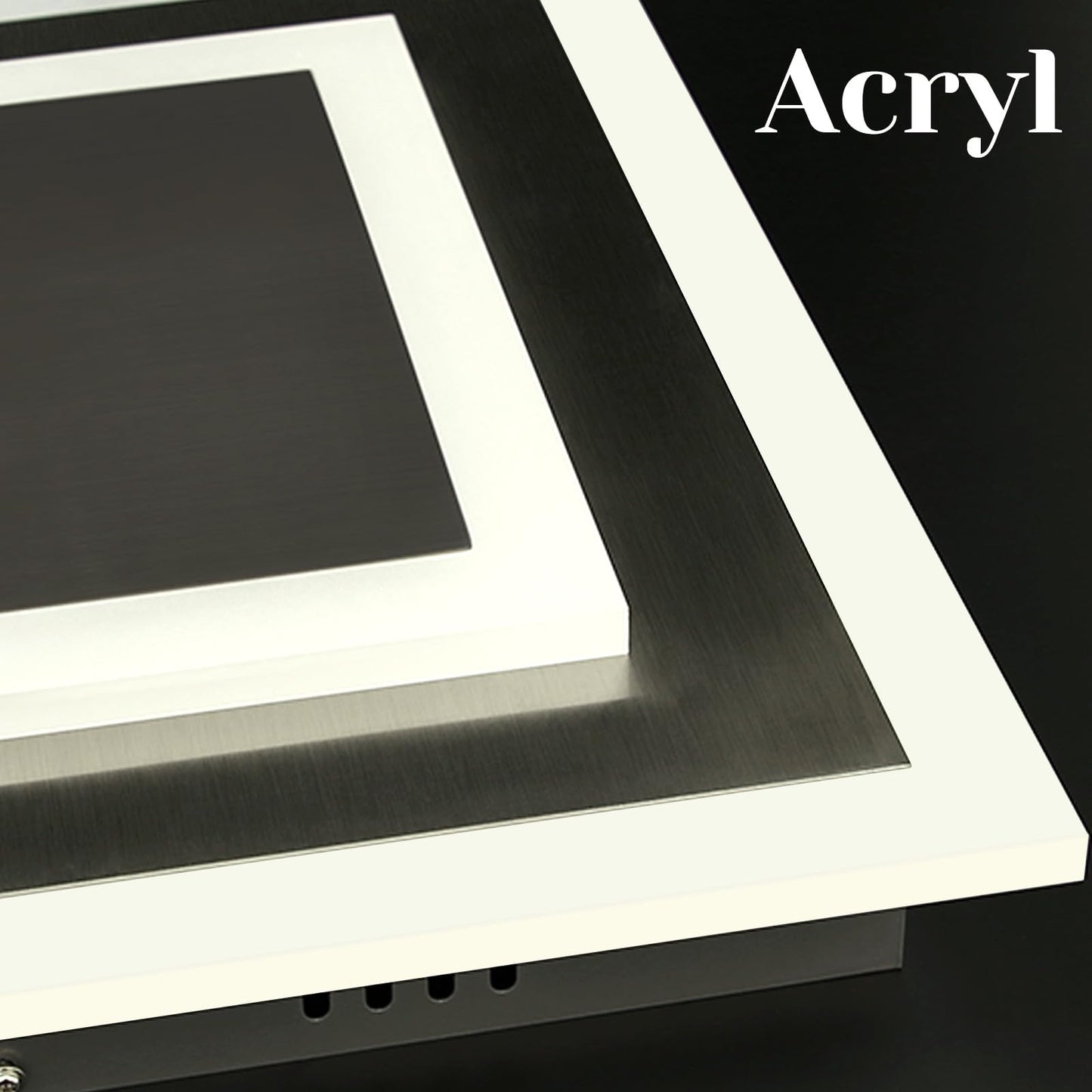 ZMH LED ceiling light living room - living room lamp 23W dimmable with remote control 30cm acrylic bedroom lamp modern design stepless square for bedroom kitchen hallway office dining room