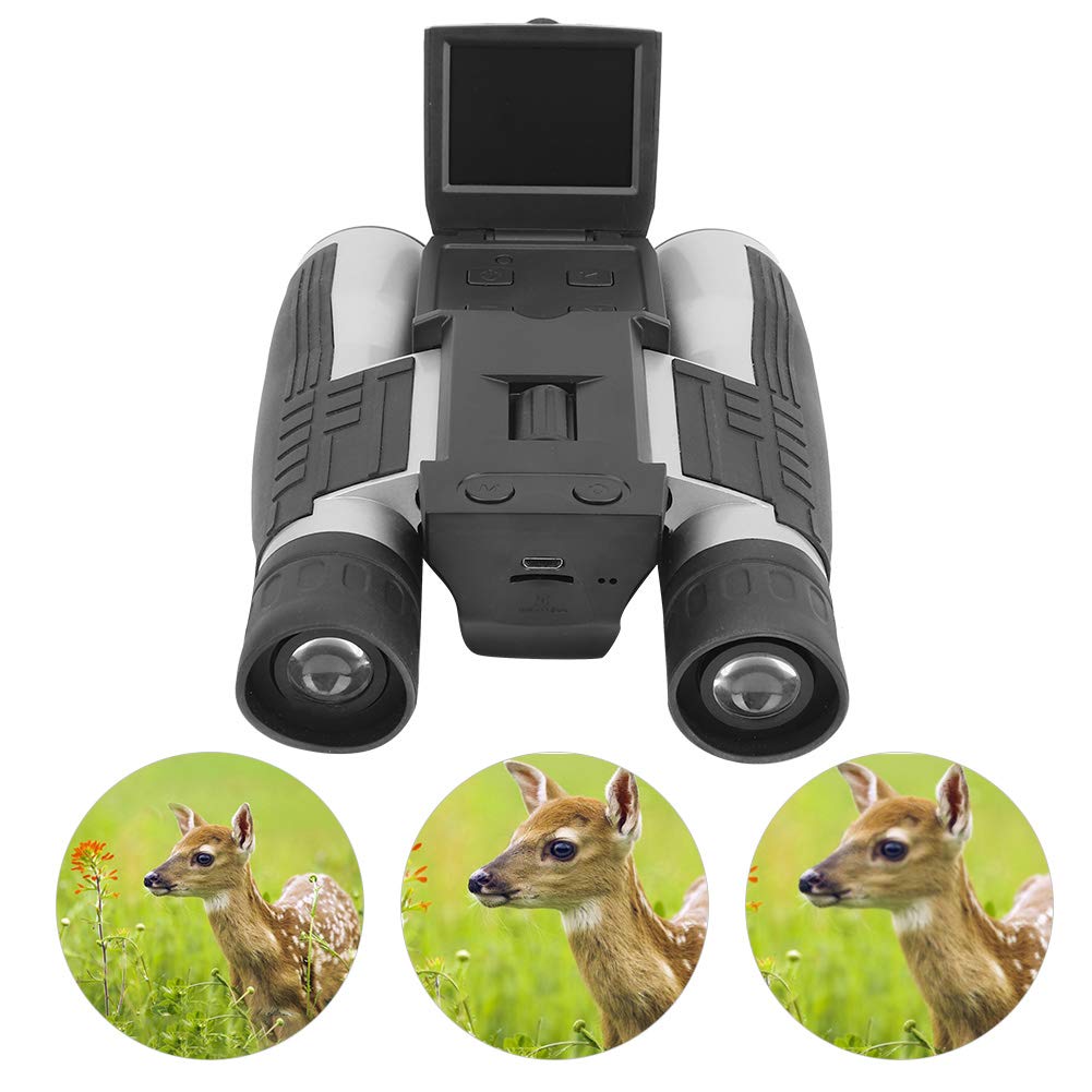 Adult binoculars with camera Fs608 12X32 Digital Telescope 1080P multifunction video recording outdoors for capturing images. Binoculars with 32G storage support tripod, built-in.